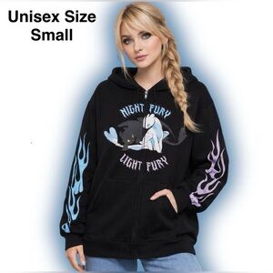 DreamWorks How to Train Your Dragon Toothless & Light Fury Zip Hoodie